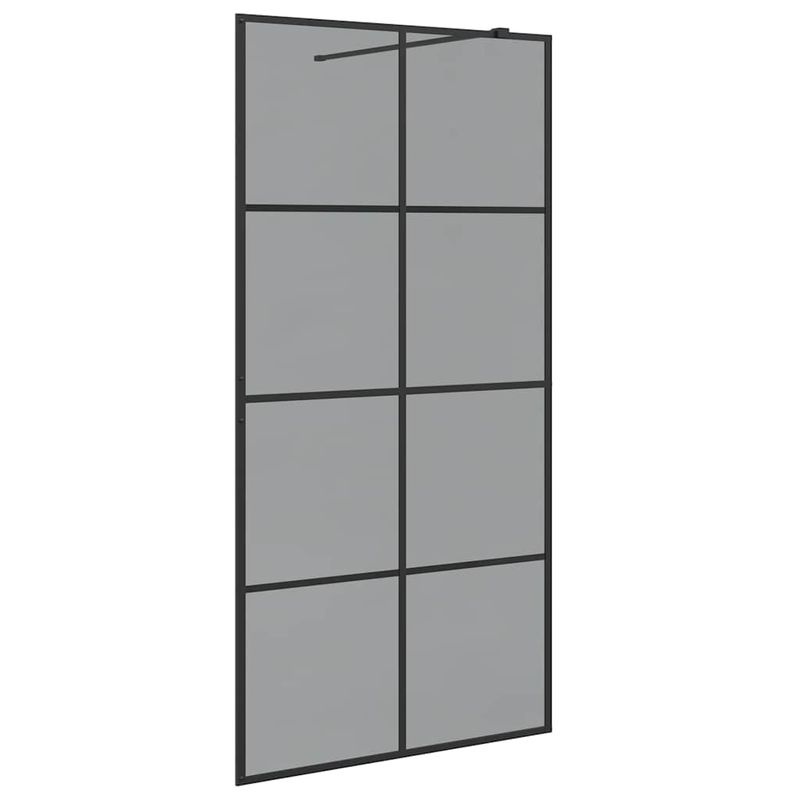 Casa si Gradina - Sanitare - Cazi si cabine de dus - Paravane si usi - Zid de dus walk-in Negru 100 x 195 cm sticla securizata - Infinity.ro