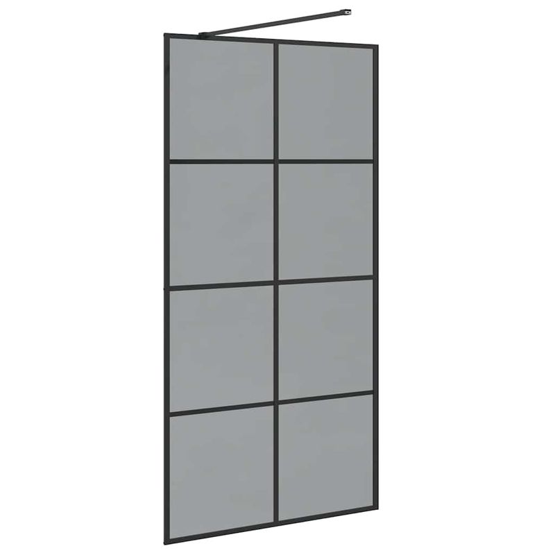 Casa si Gradina - Sanitare - Cazi si cabine de dus - Paravane si usi - Zid de dus walk-in Negru 100 x 195 cm sticla securizata - Infinity.ro