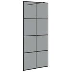 Casa si Gradina - Sanitare - Cazi si cabine de dus - Paravane si usi - Zid de dus walk-in Negru 90 x 195 cm sticla securizata - Infinity.ro