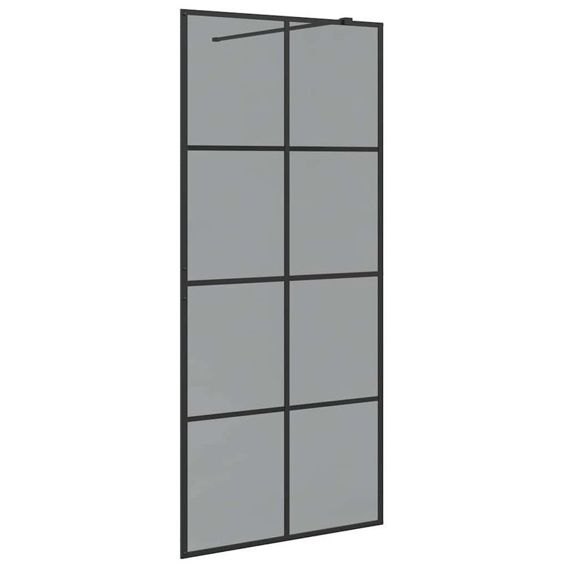 Casa si Gradina - Sanitare - Cazi si cabine de dus - Paravane si usi - Zid de dus walk-in Negru 90 x 195 cm sticla securizata - Infinity.ro