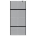 Casa si Gradina - Sanitare - Cazi si cabine de dus - Paravane si usi - Zid de dus walk-in Negru 90 x 195 cm sticla securizata - Infinity.ro