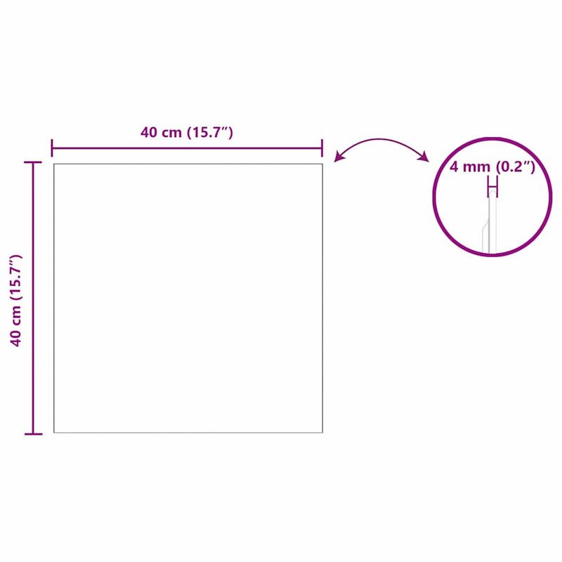 Casa si Gradina - Decoratiuni - Oglinzi - Oglinda de perete 40 x 40 cm sticla securizata - Infinity.ro