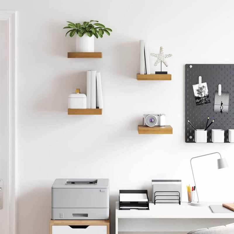 Casa si Gradina - Mobilier - Biblioteci si rafturi - Rafturi - Raft de perete 4 pcs Maro 23 x 23,5 x 4 cm Lemn compozit - Infinity.ro