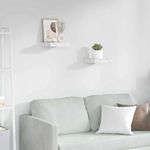 Casa si Gradina - Mobilier - Biblioteci si rafturi - Rafturi - Raft de perete Pe perete 2 pcs Marmura alba 23 x 23,5 x 4 cm - Infinity.ro