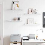 Casa si Gradina - Mobilier - Biblioteci si rafturi - Rafturi - Raft de perete 4 pcs Marmura alba 60 x 9 x 3 cm Lemn compozit - Infinity.ro