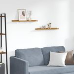 Casa si Gradina - Mobilier - Biblioteci si rafturi - Rafturi - Raft de perete cu raft 2 pcs Bej 60 x 9 x 3 cm Lemn compozit - Infinity.ro