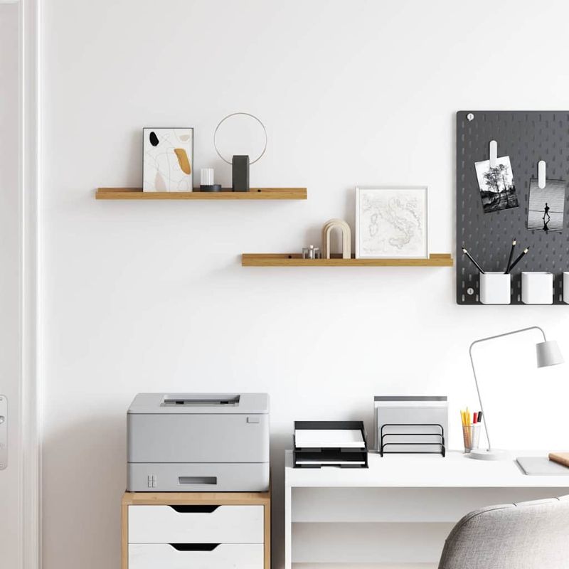 Casa si Gradina - Mobilier - Biblioteci si rafturi - Rafturi - Raft de perete cu raft 2 pcs Bej 60 x 9 x 3 cm Lemn compozit - Infinity.ro