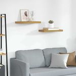 Casa si Gradina - Mobilier - Biblioteci si rafturi - Rafturi - Raft de perete Pe perete 2 pcs Bej 50 x 23 x 4 cm Lemn compozit - Infinity.ro