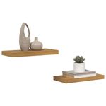 Casa si Gradina - Mobilier - Biblioteci si rafturi - Rafturi - Raft de perete Pe perete 2 pcs Bej 50 x 23 x 4 cm Lemn compozit - Infinity.ro