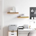 Casa si Gradina - Mobilier - Biblioteci si rafturi - Rafturi - Raft de perete Pe perete 2 pcs Bej 50 x 23 x 4 cm Lemn compozit - Infinity.ro