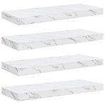 Casa si Gradina - Mobilier - Biblioteci si rafturi - Rafturi - Raft de perete 4 pcs Marmura alba 50 x 23 x 4 cm Lemn compozit - Infinity.ro