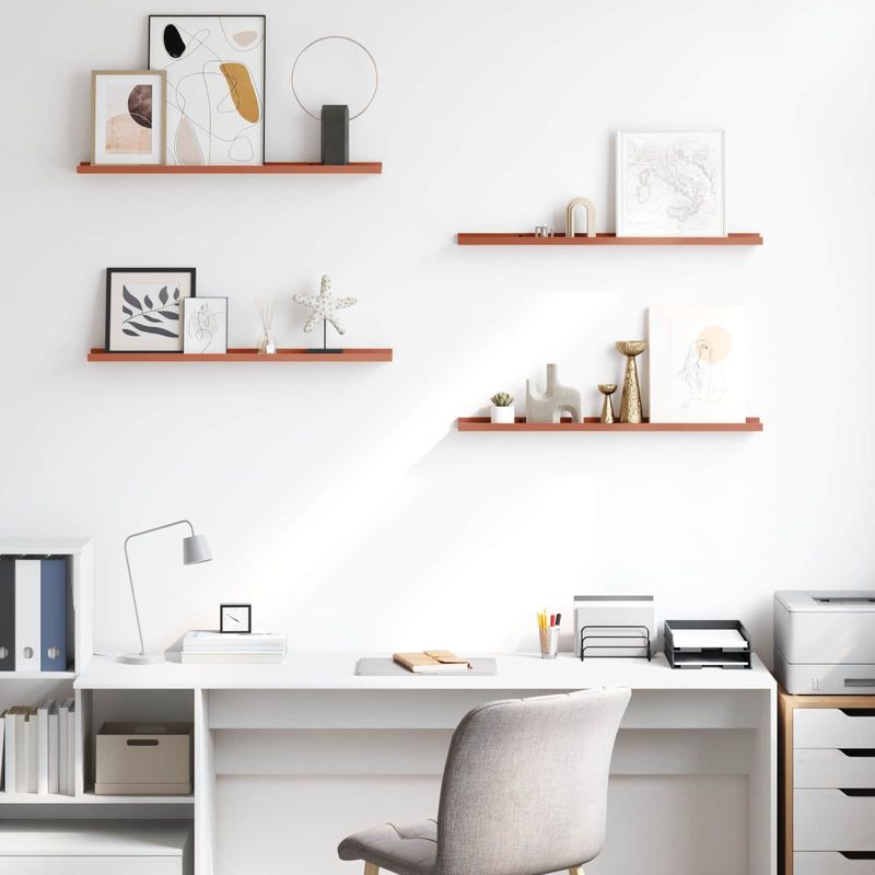 Casa si Gradina - Mobilier - Biblioteci si rafturi - Rafturi - Raft de perete cu raft 4 pcs Rosu 80 x 9 x 3 cm Lemn compozit - Infinity.ro
