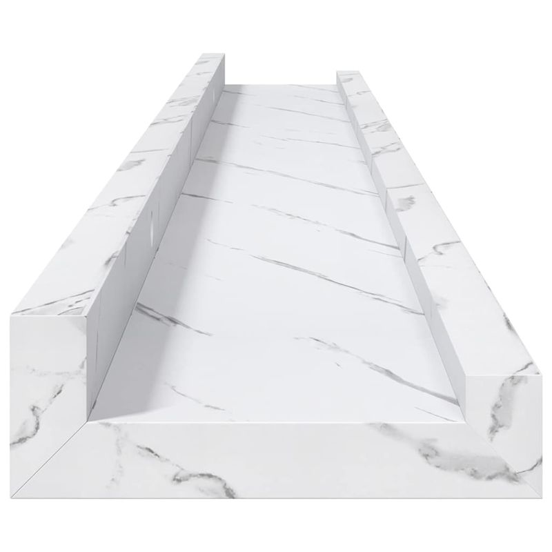 Casa si Gradina - Mobilier - Biblioteci si rafturi - Rafturi - Raft de perete 2 pcs Marmura alba 80 x 9 x 3 cm Lemn compozit - Infinity.ro