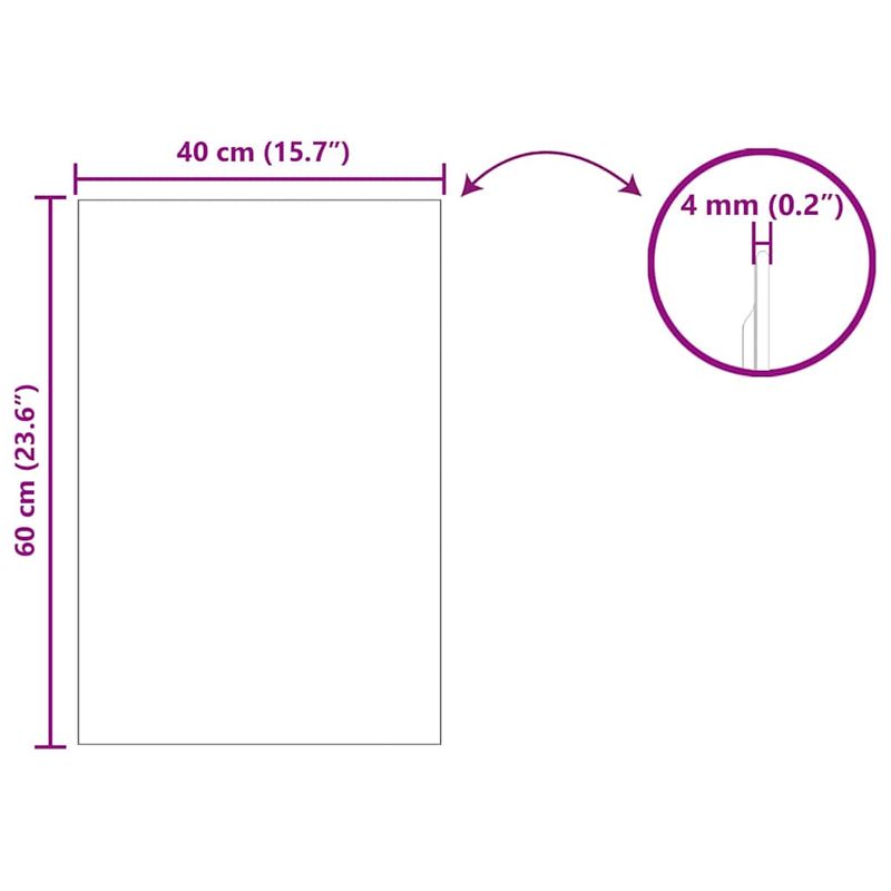 Casa si Gradina - Decoratiuni - Oglinzi - Oglinda de perete 40 x 60 cm sticla securizata - Infinity.ro