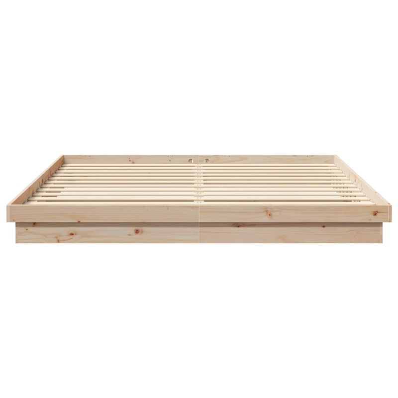 Casa si Gradina - Mobilier - Paturi si accesorii - Paturi - Cadru de pat natural 200 x 200 cm Lemn de pin masiv - Infinity.ro