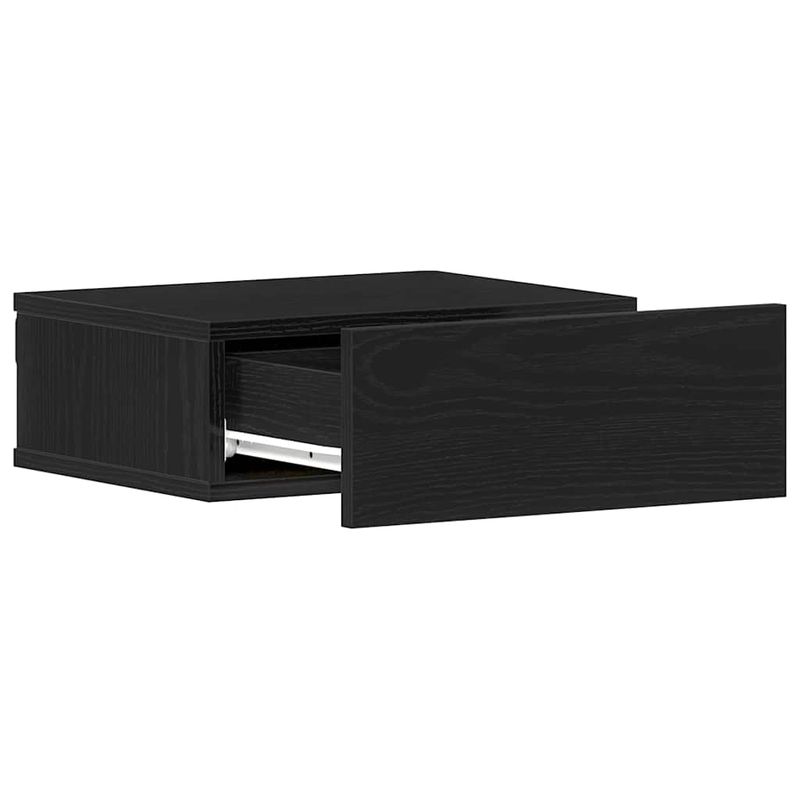 Casa si Gradina - Mobilier - Comode si corpuri - Noptiere - Noptiera plutitoare, stejar negru, 40x32x15 cm, lemn stratificat - Infinity.ro