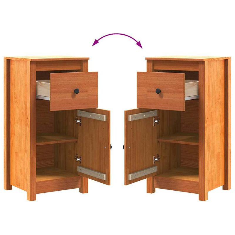 Casa si Gradina - Mobilier - Comode si corpuri - Comode - Bufet Maroniu cerat 39 x 34,5 x 80 cm Lemn de pin masiv - Infinity.ro