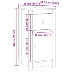 Casa si Gradina - Mobilier - Comode si corpuri - Comode - Bufet Maroniu cerat 39 x 34,5 x 80 cm Lemn de pin masiv - Infinity.ro