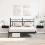 Casa si Gradina - Mobilier - Comode si corpuri - Noptiere - Noptiere plutitoare 2 buc. stejar negru 40x32x15 cm lemn stratificat - Infinity.ro