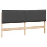 Casa si Gradina - Mobilier - Paturi si accesorii - Accesorii paturi - Tablie de pat tapitata Gri Natural si Inchis 180 cm Lemn de pin masiv - Infinity.ro