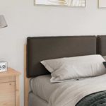 Casa si Gradina - Mobilier - Paturi si accesorii - Accesorii paturi - Tablie de pat tapitata Gri natural si deschis 180 cm Lemn de pin masiv - Infinity.ro