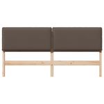Casa si Gradina - Mobilier - Paturi si accesorii - Accesorii paturi - Tablie de pat tapitata Gri natural si deschis 180 cm Lemn de pin masiv - Infinity.ro