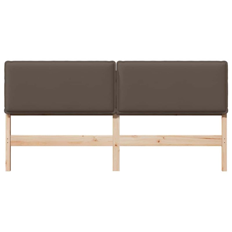 Casa si Gradina - Mobilier - Paturi si accesorii - Accesorii paturi - Tablie de pat tapitata Gri natural si deschis 180 cm Lemn de pin masiv - Infinity.ro