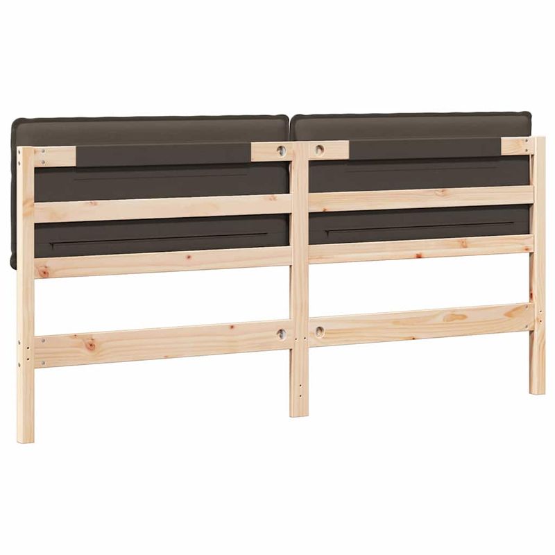 Casa si Gradina - Mobilier - Paturi si accesorii - Accesorii paturi - Tablie de pat tapitata Gri natural si deschis 180 cm Lemn de pin masiv - Infinity.ro