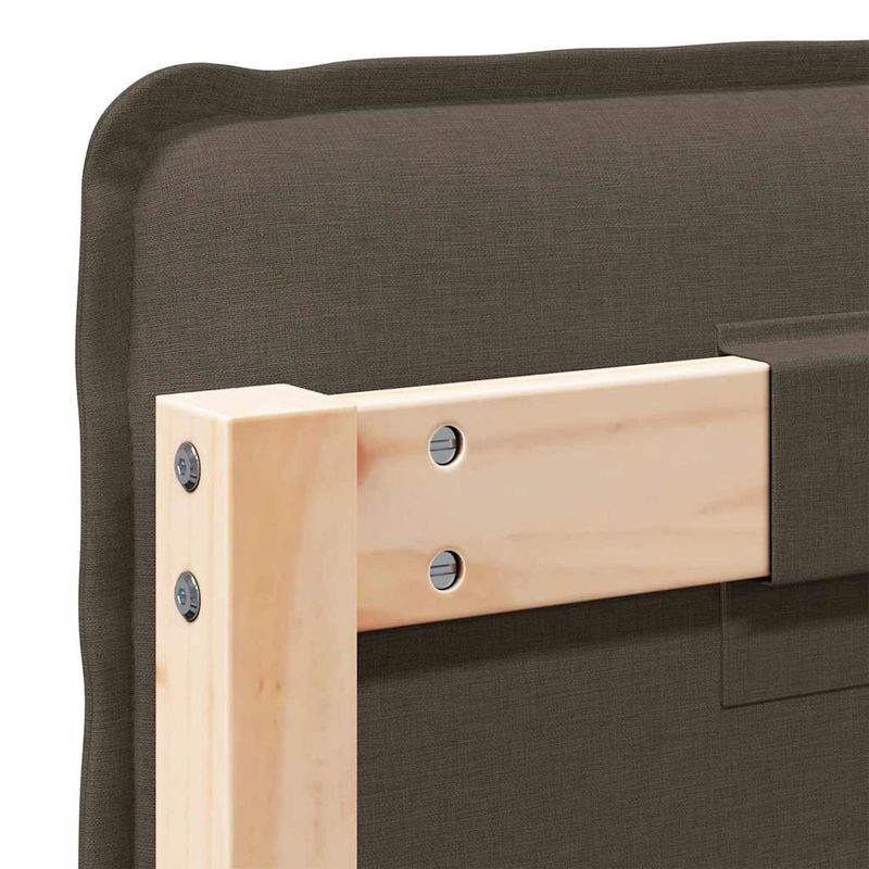 Casa si Gradina - Mobilier - Paturi si accesorii - Accesorii paturi - Tablie de pat tapitata Gri natural si deschis 180 cm Lemn de pin masiv - Infinity.ro