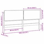 Casa si Gradina - Mobilier - Paturi si accesorii - Accesorii paturi - Tablie de pat tapitata Gri natural si deschis 180 cm Lemn de pin masiv - Infinity.ro