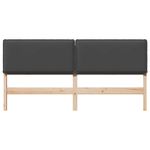 Casa si Gradina - Mobilier - Paturi si accesorii - Accesorii paturi - Tablie tapitata Gri Natural si Inchis 200 cm Lemn de pin masiv - Infinity.ro