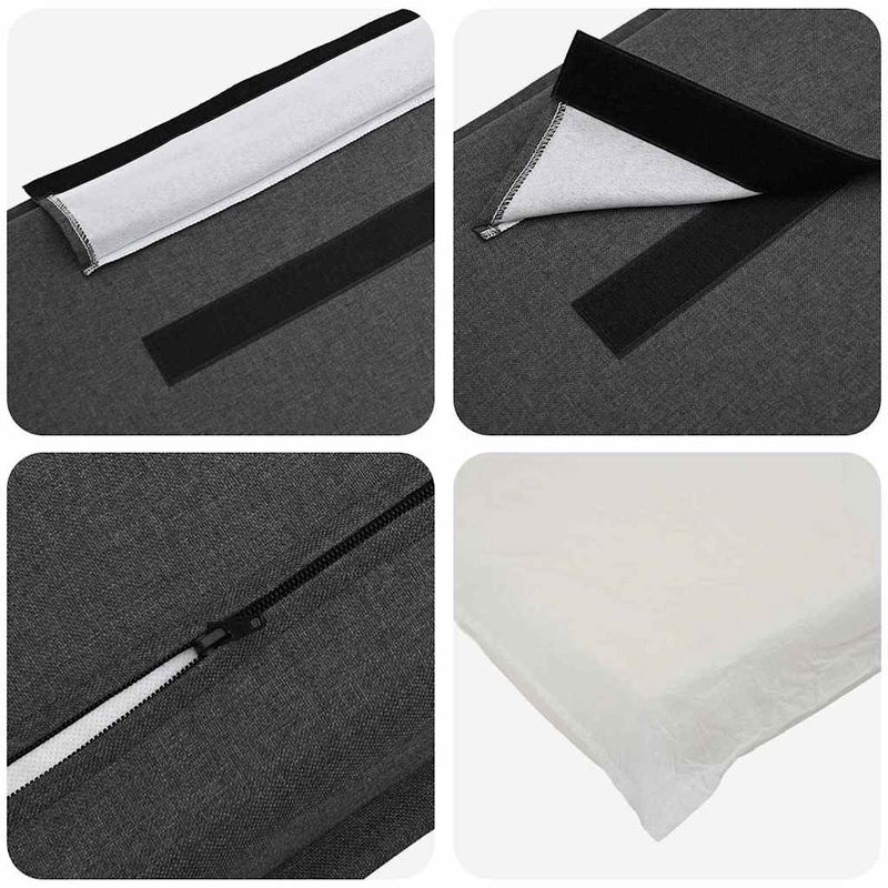 Casa si Gradina - Mobilier - Paturi si accesorii - Accesorii paturi - Tablie de pat tapitata Gri Natural si Inchis 200 cm Lemn de pin masiv - Infinity.ro