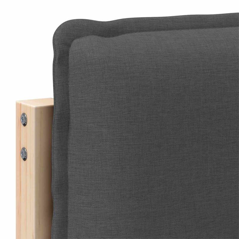 Casa si Gradina - Mobilier - Paturi si accesorii - Accesorii paturi - Tablie de pat tapitata Gri Natural si Inchis 200 cm Lemn de pin masiv - Infinity.ro