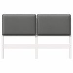 Casa si Gradina - Mobilier - Paturi si accesorii - Accesorii paturi - Tablie de pat tapitata Alb si gri deschis 160 cm Lemn de pin masiv - Infinity.ro