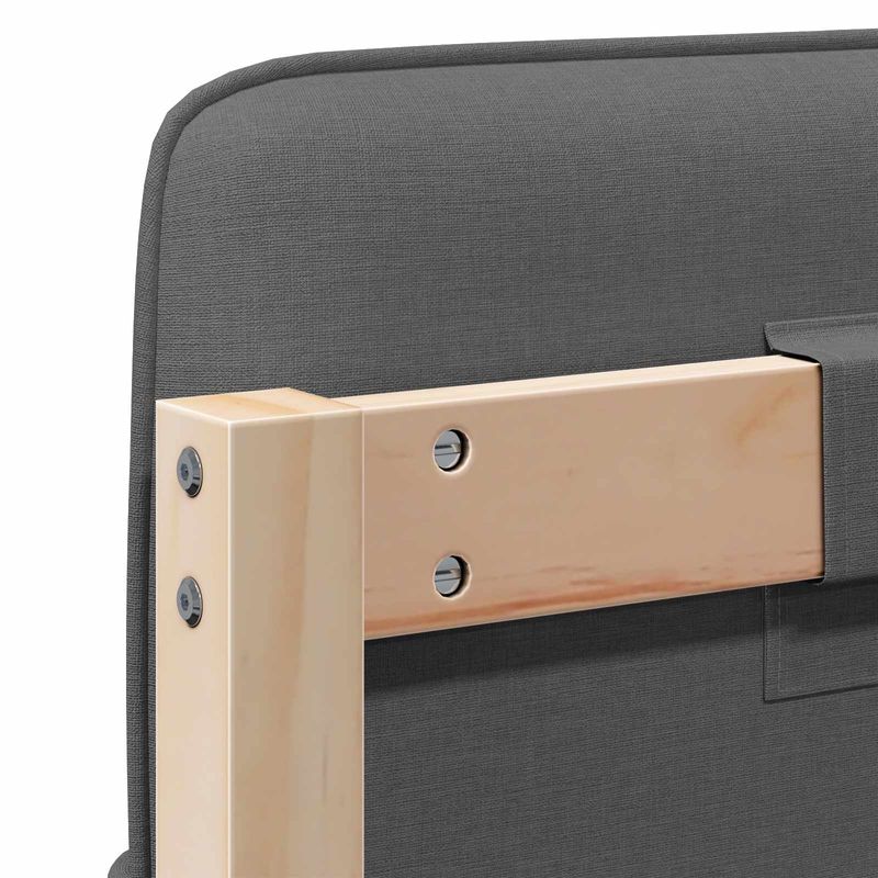 Casa si Gradina - Mobilier - Paturi si accesorii - Accesorii paturi - Tablie tapitata Maro si gri deschis 140 cm Lemn de pin masiv - Infinity.ro