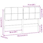 Casa si Gradina - Mobilier - Paturi si accesorii - Accesorii paturi - Tablie de pat tapitata Maro si gri deschis 140 cm Lemn de pin masiv - Infinity.ro