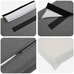 Casa si Gradina - Mobilier - Paturi si accesorii - Accesorii paturi - Tablie tapitata Alb si gri deschis 100 cm Lemn de pin masiv - Infinity.ro