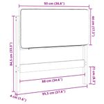 Casa si Gradina - Mobilier - Paturi si accesorii - Accesorii paturi - Tablie tapitata Maro si negru 90 cm Lemn de pin masiv - Infinity.ro