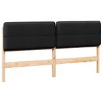 Casa si Gradina - Mobilier - Paturi si accesorii - Accesorii paturi - Tablie de pat tapitata Maro si negru 180 cm Lemn de pin masiv - Infinity.ro