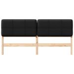 Casa si Gradina - Mobilier - Paturi si accesorii - Accesorii paturi - Tablie de pat tapitata Maro si negru 180 cm Lemn de pin masiv - Infinity.ro