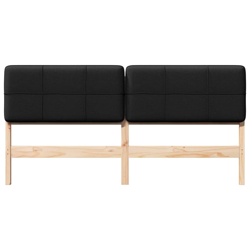 Casa si Gradina - Mobilier - Paturi si accesorii - Accesorii paturi - Tablie de pat tapitata Maro si negru 180 cm Lemn de pin masiv - Infinity.ro