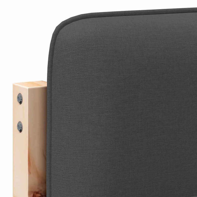 Casa si Gradina - Mobilier - Paturi si accesorii - Accesorii paturi - Tablie tapitata Maro si gri inchis 120 cm Lemn de pin masiv - Infinity.ro