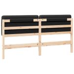 Casa si Gradina - Mobilier - Paturi si accesorii - Accesorii paturi - Tablie de pat tapitata Maro si negru 180 cm Lemn de pin masiv - Infinity.ro