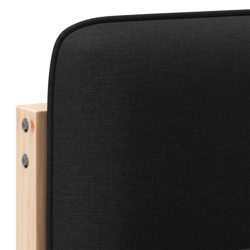 Casa si Gradina - Mobilier - Paturi si accesorii - Accesorii paturi - Tablie de pat tapitata Maro si negru 180 cm Lemn de pin masiv - Infinity.ro