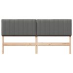 Casa si Gradina - Mobilier - Paturi si accesorii - Accesorii paturi - Tablie de pat tapitata Maro si gri deschis 180 cm Lemn de pin masiv - Infinity.ro