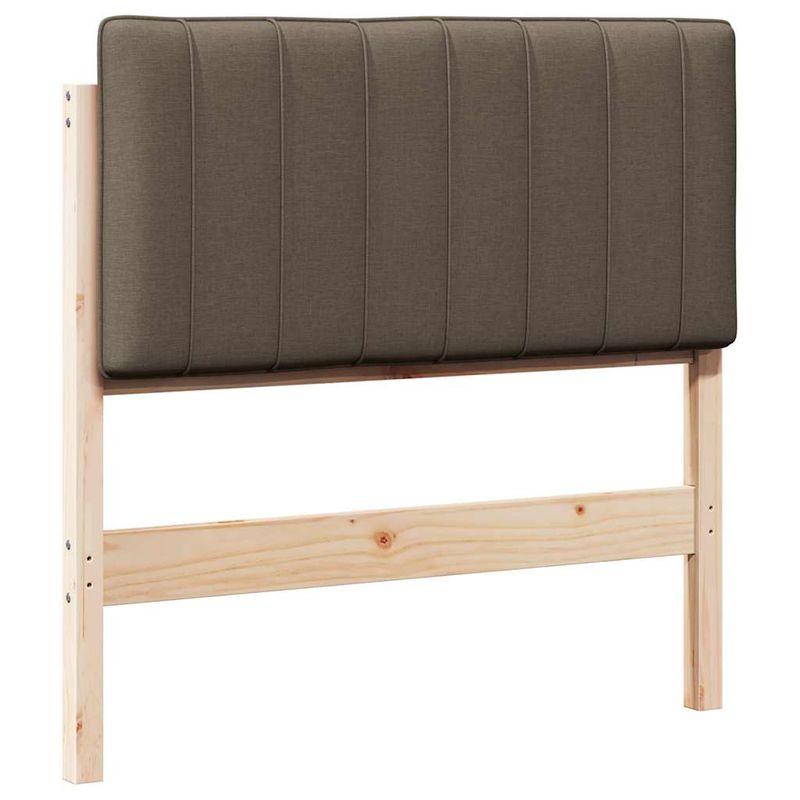 Casa si Gradina - Mobilier - Paturi si accesorii - Accesorii paturi - Tablie de pat tapitata Maro si taupe 90 cm Lemn de pin masiv - Infinity.ro