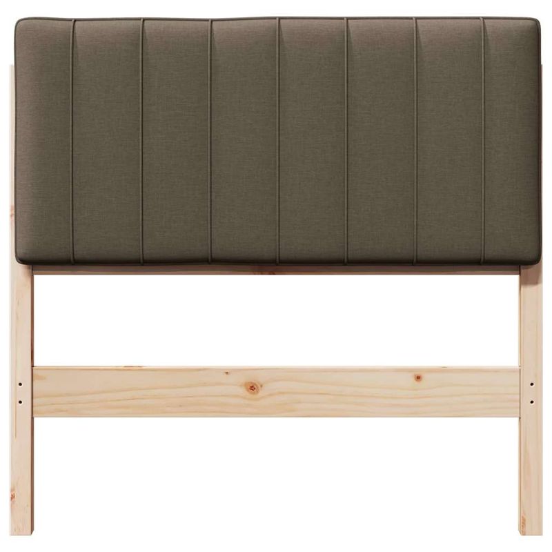 Casa si Gradina - Mobilier - Paturi si accesorii - Accesorii paturi - Tablie de pat tapitata Maro si taupe 90 cm Lemn de pin masiv - Infinity.ro