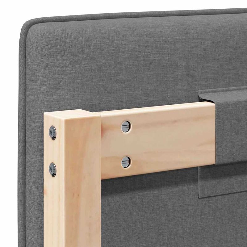 Casa si Gradina - Mobilier - Paturi si accesorii - Accesorii paturi - Tablie de pat tapitata Maro si gri deschis 180 cm Lemn de pin masiv - Infinity.ro