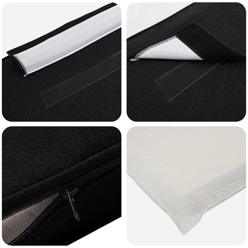 Casa si Gradina - Mobilier - Paturi si accesorii - Accesorii paturi - Tablie de pat tapitata Maro si negru 140 cm Lemn de pin masiv - Infinity.ro