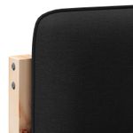 Casa si Gradina - Mobilier - Paturi si accesorii - Accesorii paturi - Tablie de pat tapitata Maro si negru 140 cm Lemn de pin masiv - Infinity.ro